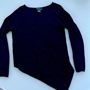 SuttonStudio black asymmetrical sweater